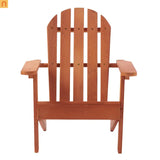 Chair Adirondack Red Hemlock Wood Outdoor 19.5 Inch Length 80 lb Capacity