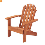 Chair Adirondack Red Hemlock Wood Outdoor 19.5 Inch Length 80 lb Capacity