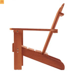 Chair Adirondack Red Hemlock Wood Outdoor 19.5 Inch Length 80 lb Capacity