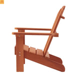 Chair Adirondack Red Hemlock Wood Outdoor 19.5 Inch Length 80 lb Capacity