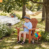 Chair Adirondack Red Hemlock Wood Outdoor 19.5 Inch Length 80 lb Capacity