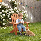 Chair Adirondack Red Hemlock Wood Outdoor 19.5 Inch Length 80 lb Capacity