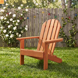 Chair Adirondack Red Hemlock Wood Outdoor 19.5 Inch Length 80 lb Capacity