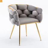 Accent Chair Modern Minimalist Velvet Gray 22in Wide