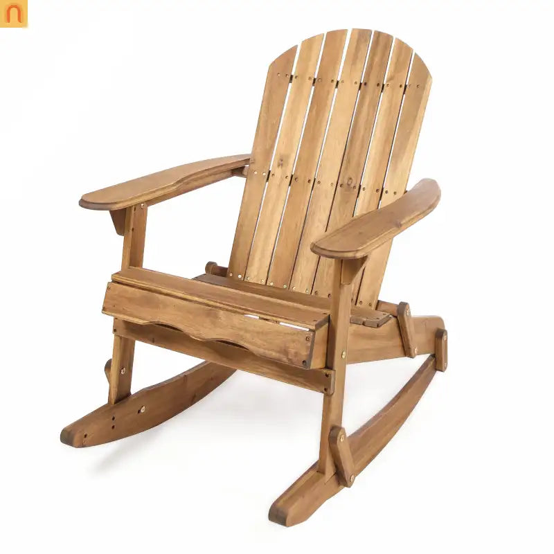 Outdoor Adirondack Rocking Chair Acacia Wood 39.5