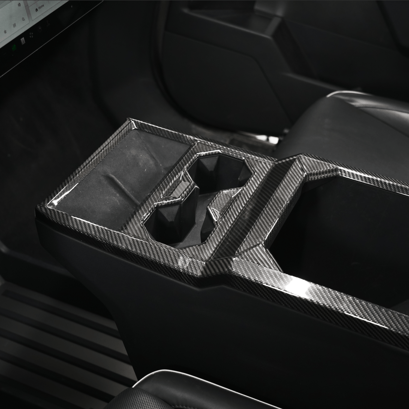 Real Carbon Fiber Front Drain Cup Panel for Cybertruck Glossy Matte