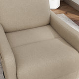 Velvet Recliner Swivel Power Brown