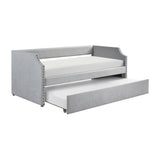 Daybed with Trundle Wood Light Gray