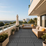 24 pieces of dark gray outdoor terrace deck tiles