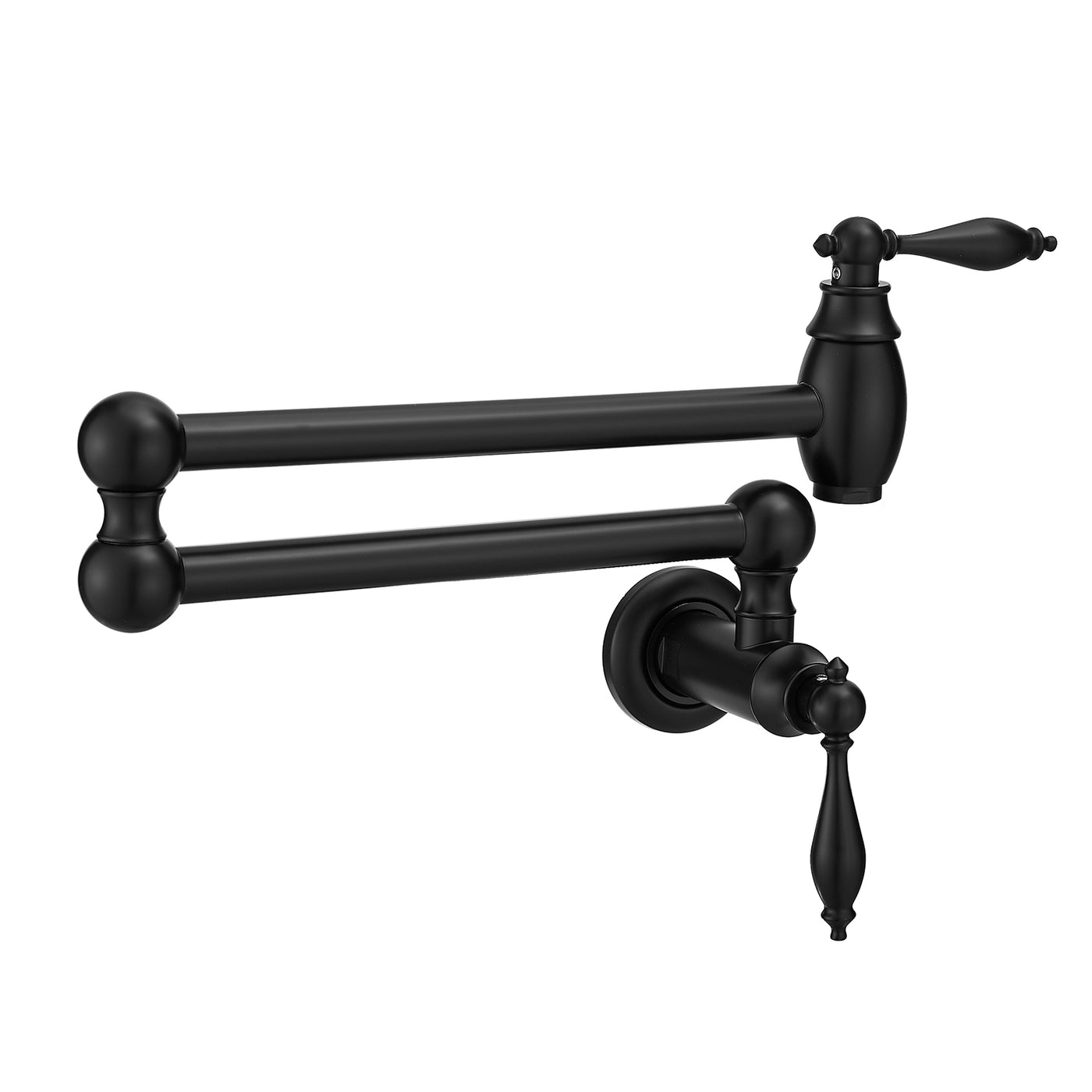 Wall Mount Brass Pot Filler Faucet with Double Joint Swing Arms