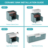 33" White Farmhouse Kitchen Sink Workstation