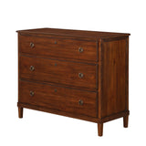 Chamberlin Brown 3-Drawer Dresser Antique Bronze Hardware