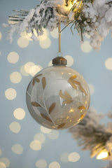 Glass Christmas Ball Ornaments, 3.9" Decorative Hanging Set of 6
