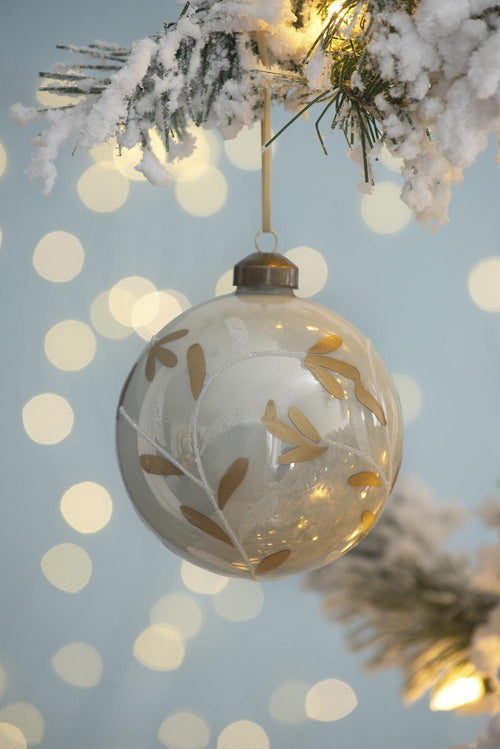 Glass Christmas Ball Ornaments, 3.9" Decorative Hanging Set of 6