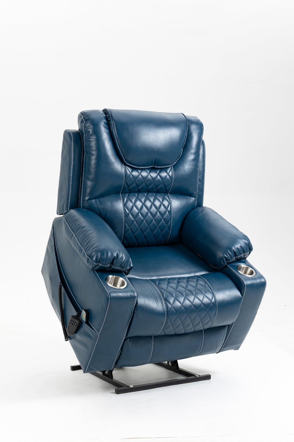 Power Lift Leather Lift Recliner Blue