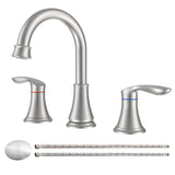 8 Inch 2-Handle Widespread Bathroom Sink Faucet Brushed Nickel
