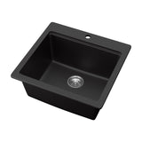Quartz Bar Sink - 21" x 20" x 9-5/8" Black granite composite Workstation