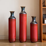 Modern White Metal Droplet Vase Set 3-Piece Home Decor