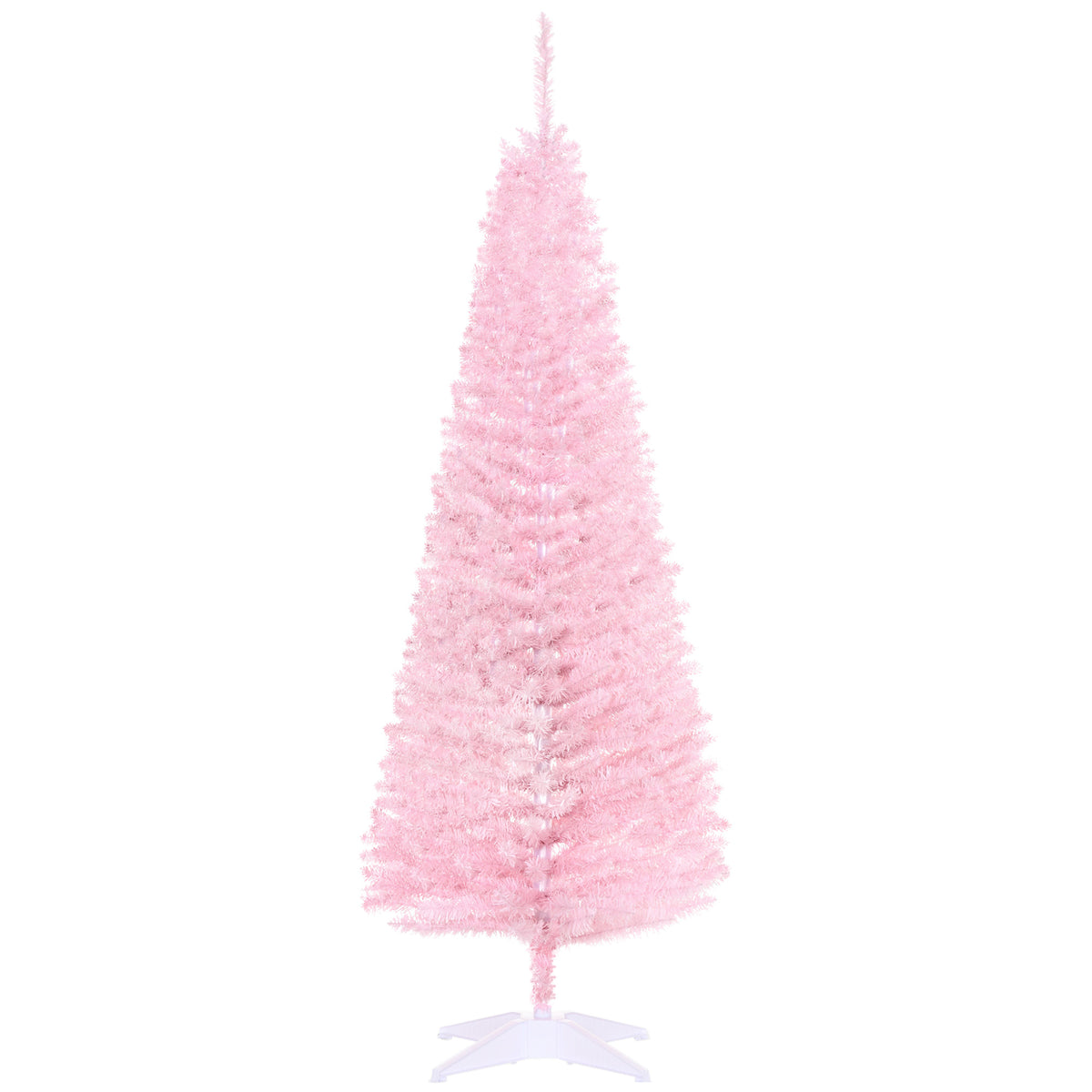 HOMCOM 5' Artificial Pencil Christmas Tree, Slim Xmas Tree with 294 Realistic Br