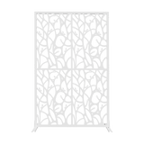 White Metal Privacy Screen 3.8ft W x 6ft H Outdoor Indoor
