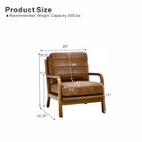 Wood Accent Chair Light Brown