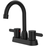 Matte Black 2 Handle Centerset Bathroom Sink Faucet RV