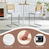 Set of 2 Faux Leather Bar Stool White