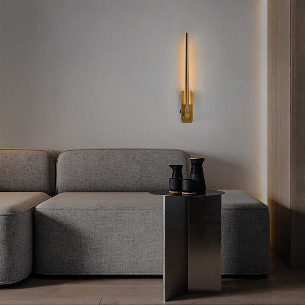LED Rechargeable Wall Sconces Remote Control Dimmable Brass