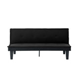 Convertible Futon Sofa Bed 5-Position Faux Suede Black