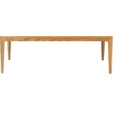 Frosted Glass Top Coffee Table with Natural Wood Legs