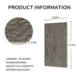 3D Faux Stone Wall Panels, 6 PCS PU Wainscoting Panel for Interior Wall Decor