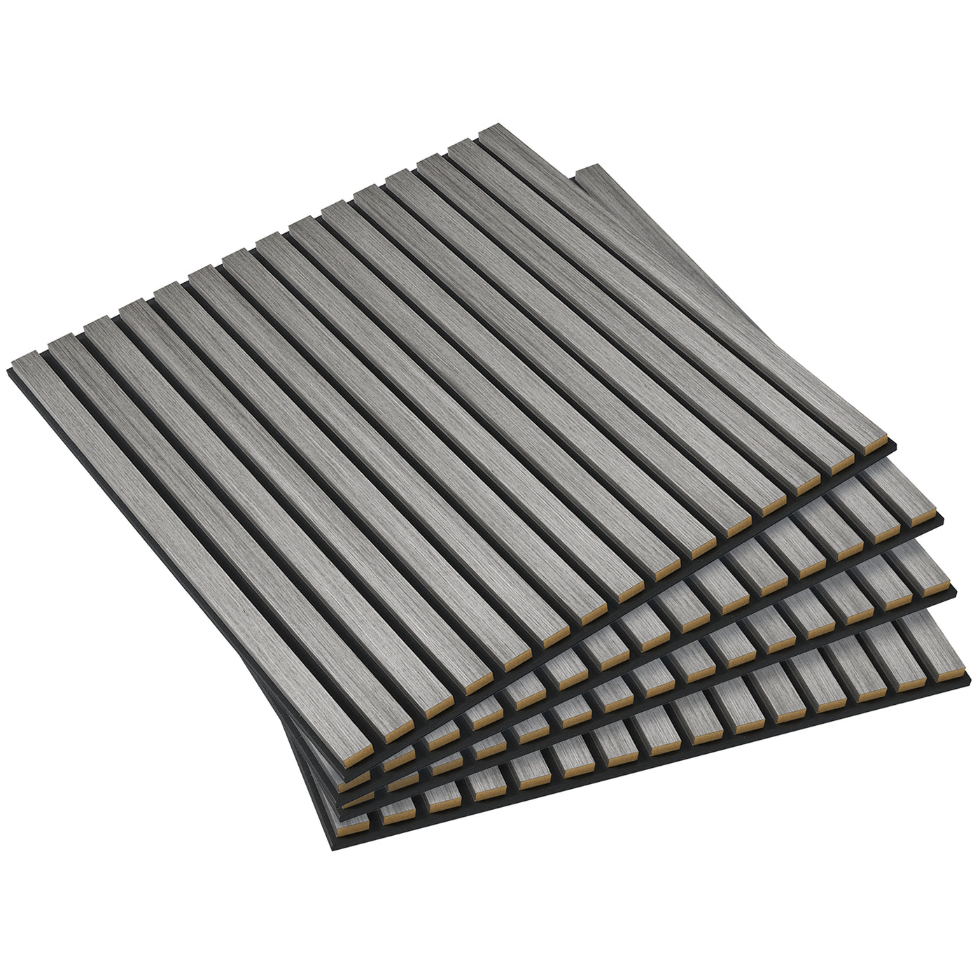 3D Faux Wood Wall Panels 24" x 24" Acoustic Sound Absorbing