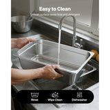 1 Pack Stainless Steam Hotel Pan, Full Size Table Steam Pan