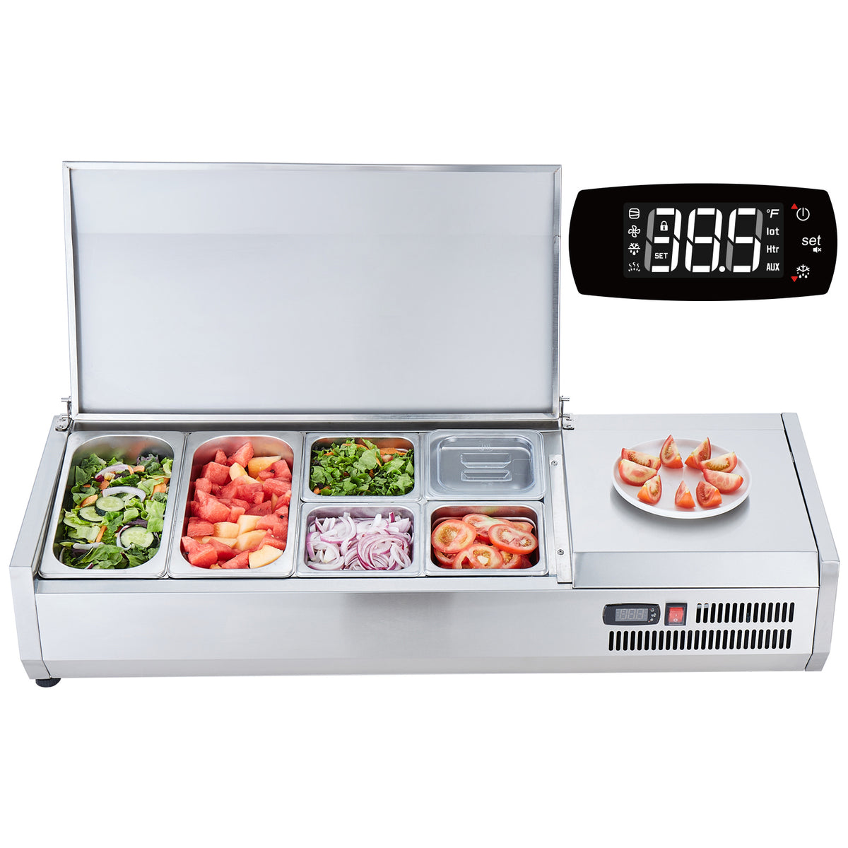 Refrigerated Condiment Prep Station, 135 W Countertop Refrigerated Condiment Sta