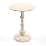 Metal End Table Cream White