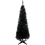 HOMCOM 5' Artificial Pencil Christmas Tree, Slim Xmas Tree with 294 Realistic Br
