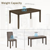 Wood Dining Set Walnut