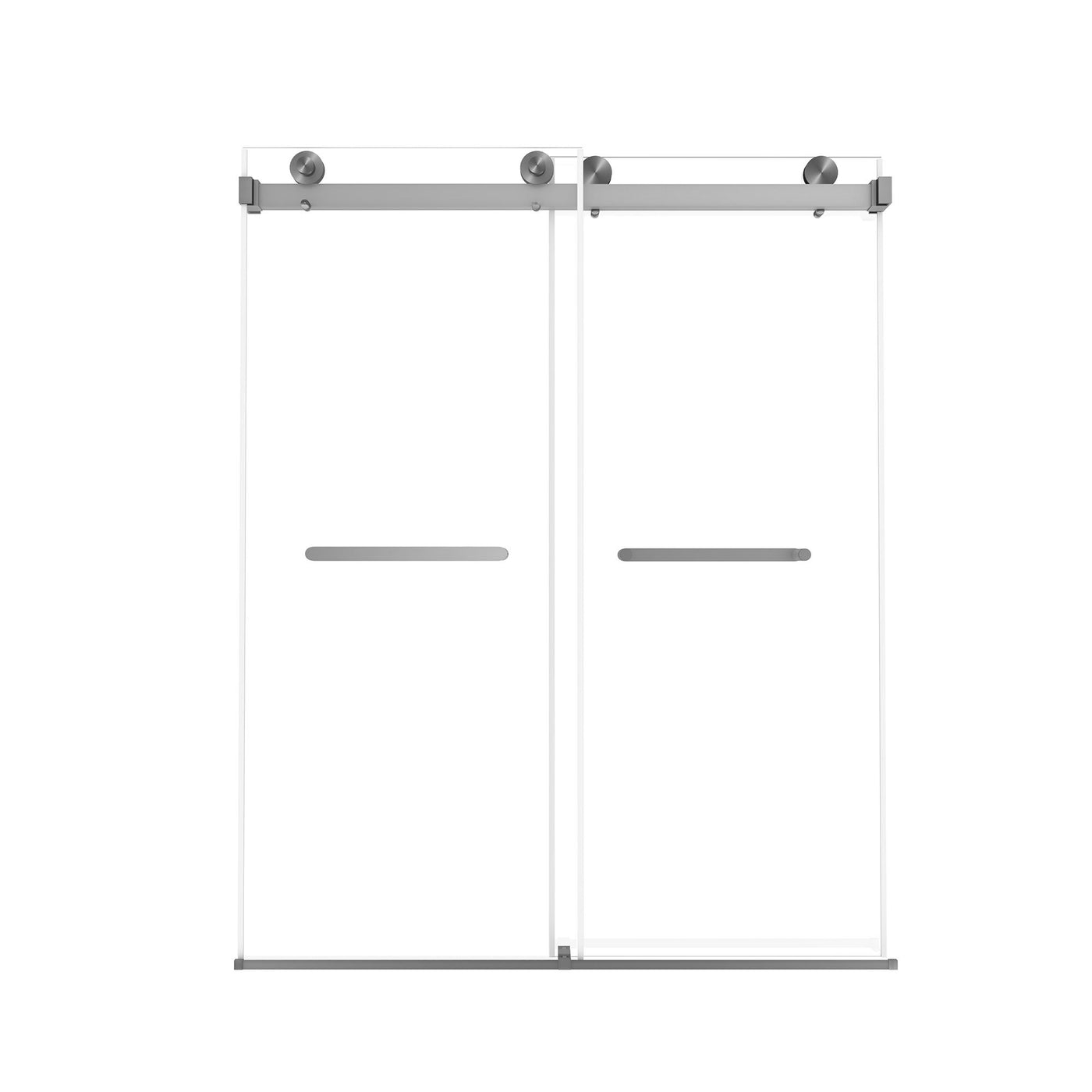 Frameless Double Sliding Shower Door 60" W x 74" H 8mm Glass
