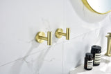 6 Pack Brushed Gold Bathroom Wall Hooks
