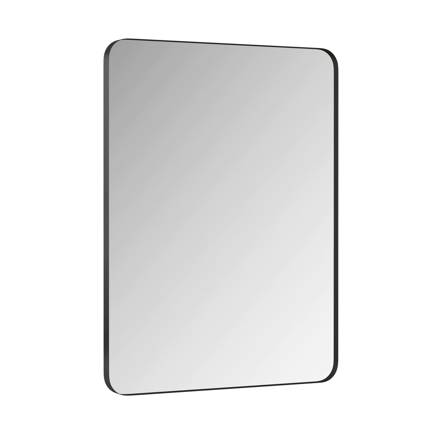 Modern Black Rectangular Wall Mirror 30x40 Inch Metal Frame