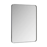 Modern Black Rectangular Wall Mirror 30x40 Inch Metal Frame