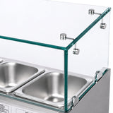 47" Refrigerated Condiment Prep Station, Countertop Topping Cooler