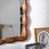36.02" Mid-Century Modern Swirl Wood Frame Mirror