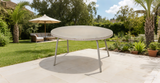 Oval Metal Outdoor Dining Table Off White