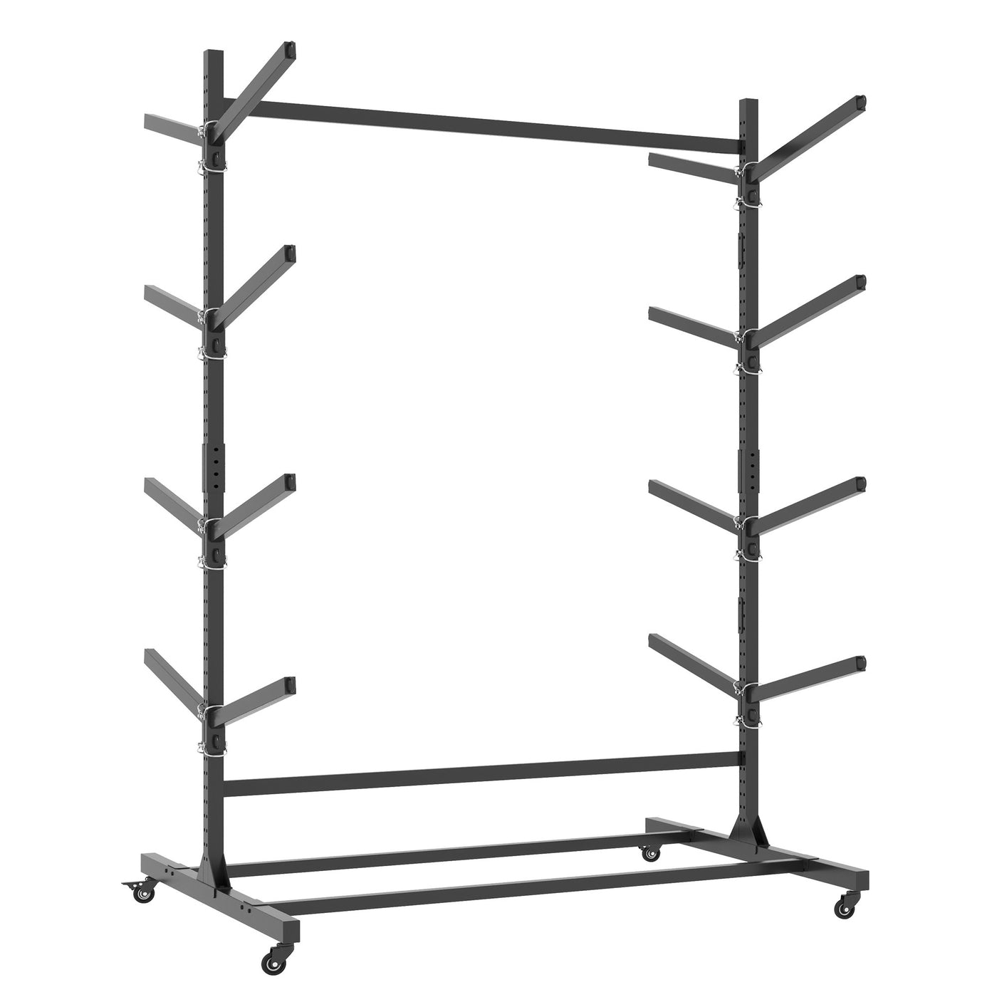 8 Kayak Storage Rack with Wheels 58"D x 45.9"W x 82.3"H