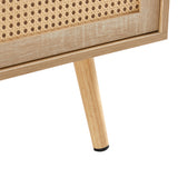 Solid Wood Coffee Table with Storage Natural