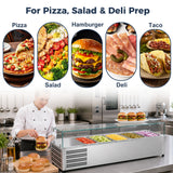 47" Refrigerated Condiment Prep Station, Countertop Topping Cooler