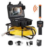 Sewer Camera Pipe Inspection Camera w/ 512hz Sonde 9in 720p Screen 300 ft