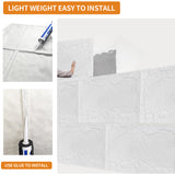 3D Faux Stone Wall Panels, 8 PCS PU Wainscoting Panel for Interior Wall Decor