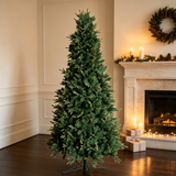 6.5 FT Slim Realistic PE/PVC Hybrid Christmas Tree, 38.18' Artificial Xmas Tree